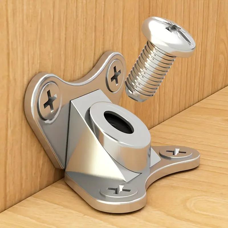 12Set Zinc Alloy Corner Code Right Angle L-Shaped Support Connector with Screw Furniture Angle Bracket for Chairs Tables