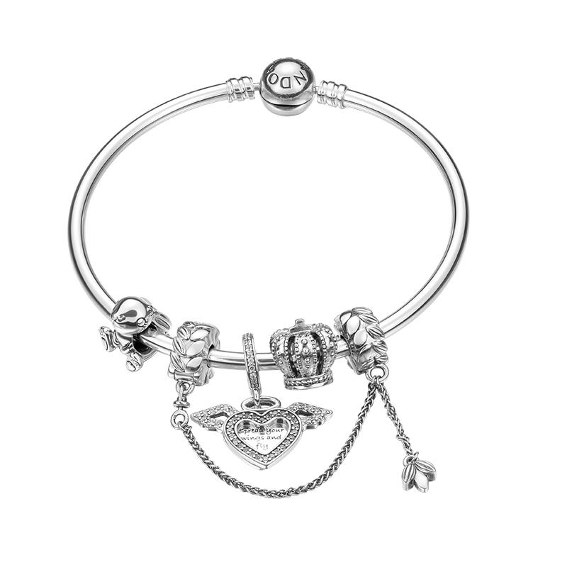 Pandora Cute Angel Chic 925 Silver Bracelet Women's Silver ZT-0002