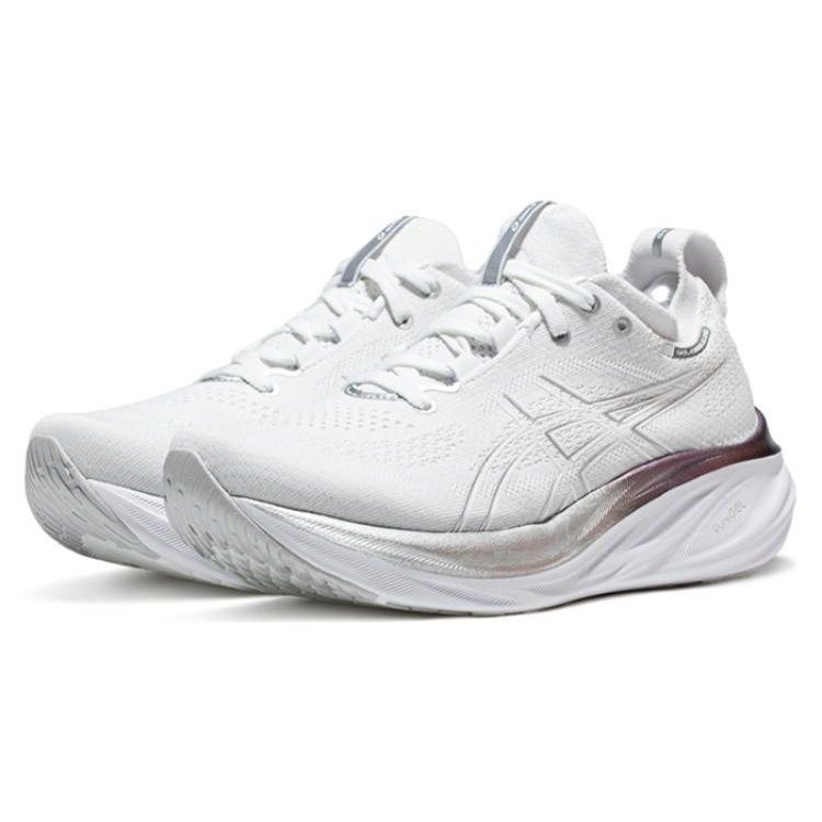 Asics Gel Nimbus 26 Platinum Real White Pure Silver Damen Sneaker 1012B720-100