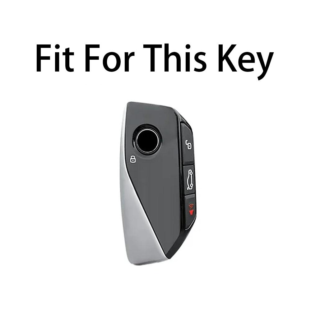 Carbon Fiber Car Key Case Cover For Bmw X1 U11 X7 G07 Xm G09 I7 7 Series G70 Lci Ix I20 U06 G81 M3 Auto Accessaries Key Fob