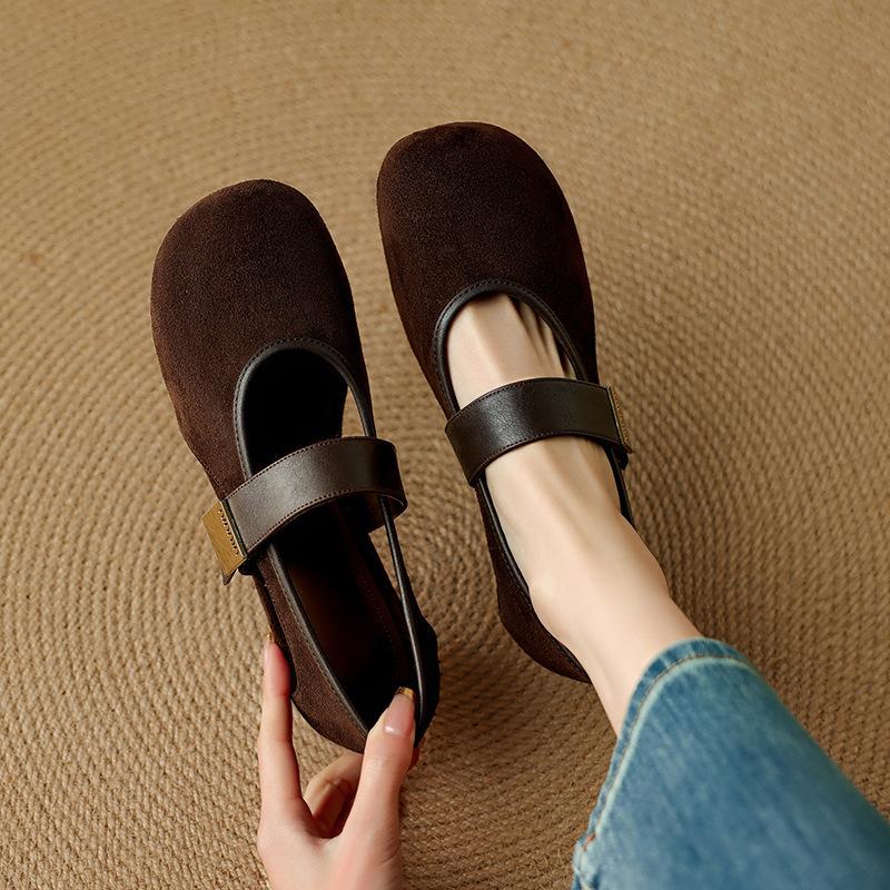 

Фиолетовые туфли Мэри Джейн Женские французские туфли на плоской подошве с увеличением внутренней высоты Женские удобные туфли на мягкой подошве Гигантские мягкие одинарные туфли Женские с мелким вырезом 40 коричневый