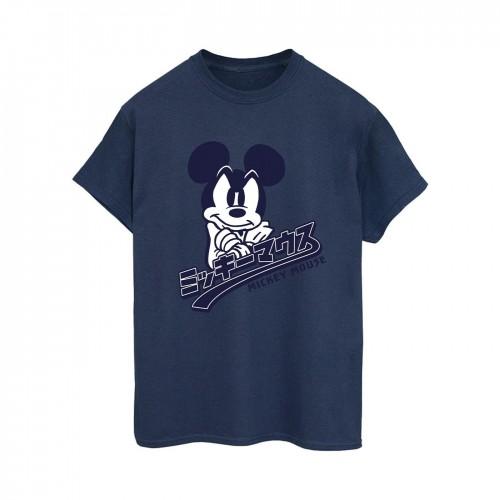 Disney Womens/Ladies Mickey Mouse Japanese Cotton Boyfriend T-Shirt