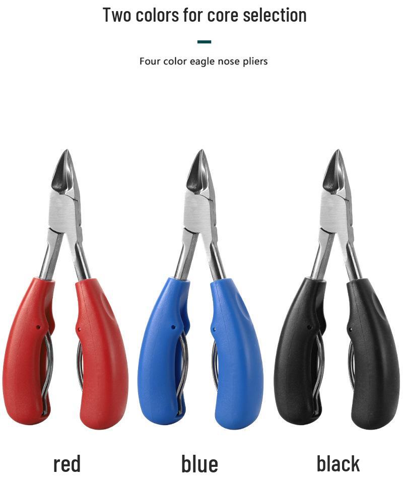 Stainless Steel Multifunctional Nail Care Kit: Eagle Beak Pliers, Cuticle Scissors, Nail Clippers, Ingrown Nail Pliers