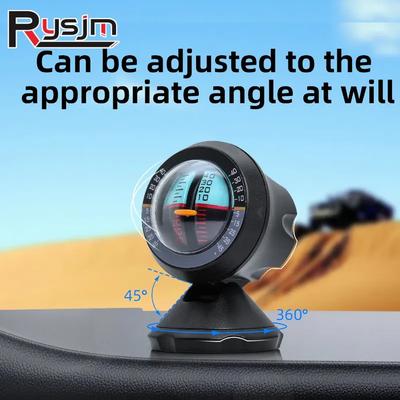 HD High-Precision Car Compass Inclinometer Slope Meter Vehicle Declinometer Gradient Finder Tool Car Accessories