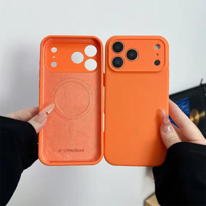 Liquid Silicone Magnetic Case For iPhone 17 Air 16 15 14 Plus 13 12 Pro Max For Camera Protection Matte Cover