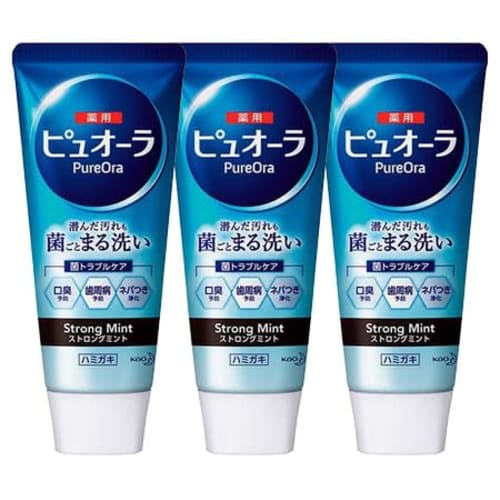 

Pyuora Strong Mint Toothpaste, 115g x 3-pack, for teeth and oral care