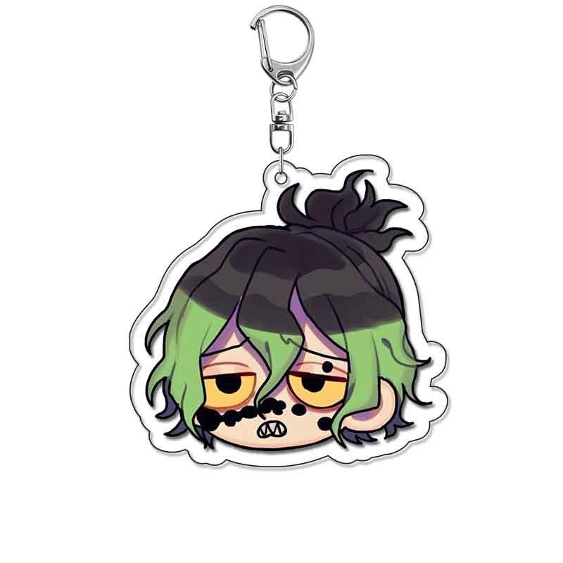 Demon Slayer Kimetsu No Yaiba Nekonečný hrad Akrylový klíčenka Doplňky Přívěsek na tašku Vynalézavá Akaza Akční figurka Figurka Hračky