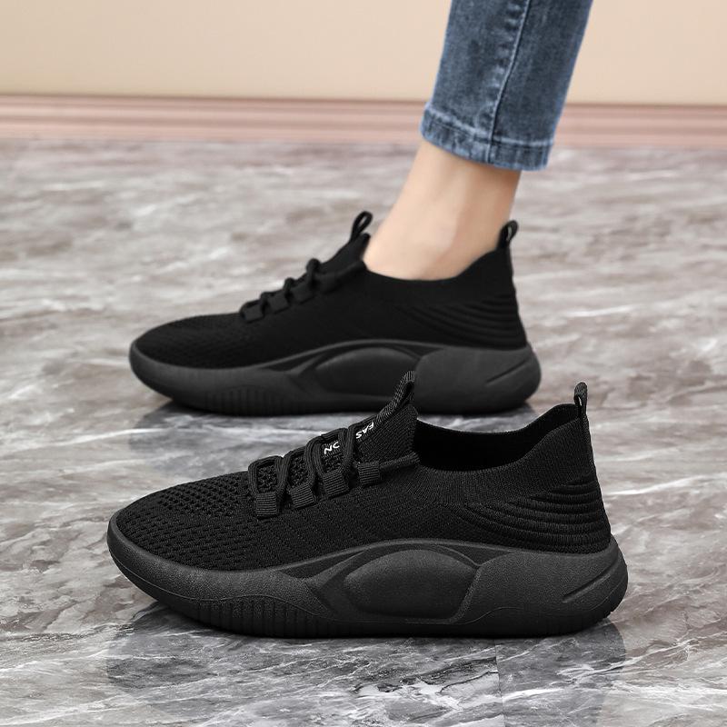 Breathable Flyknit Mesh Women s Shoes - Spring 2026 Soft Sole Sports & Work Comfort. 39