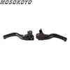 3-Finger Kurzer Bremskupplungshebel Schalthebel CNC-Aluminium Bremssteuerung für Harley Sportster 883 1200 XLH XL Custom Roadster
