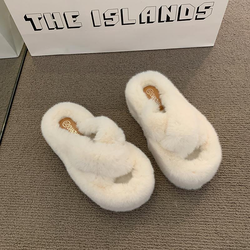 

Флисовые утолщенные хлопковые тапочки женские осень-зима 2025 новая мода универсальные хлопковые тапочки плюшевая обувь женская обувь 40