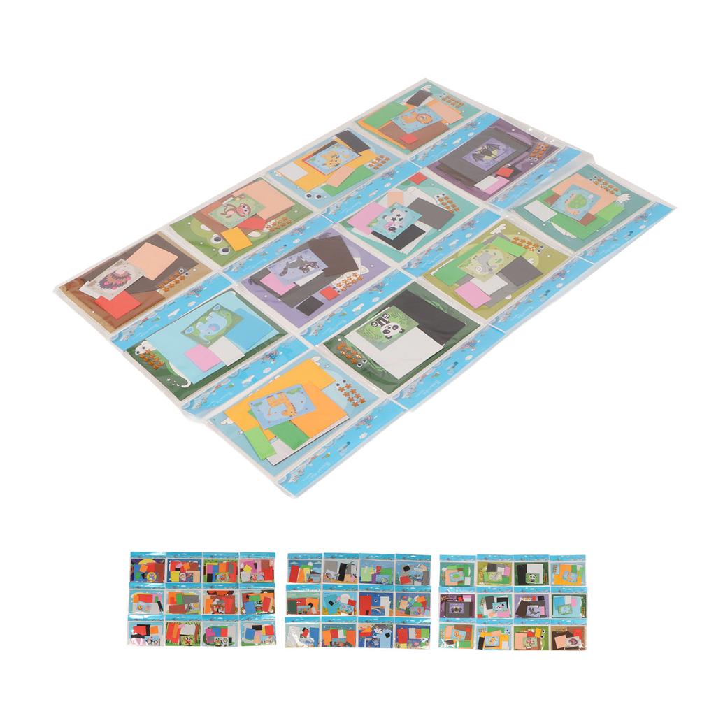 12pcs 3D EVA Foam Sticker  Cartoon Animal Foam Stickers Educational Interactive Kids Puzzle Stick