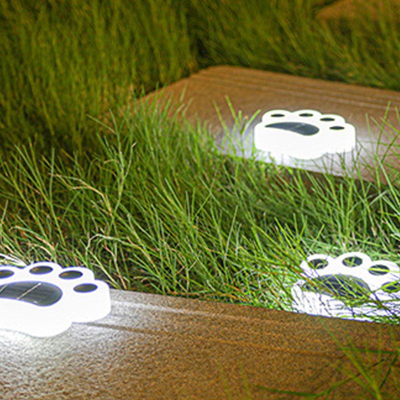 

1 шт. Солнечный светильник в виде отпечатка лапы, солнечный садовый светильник, водонепроницаемый светильник в виде лапы для кошек, собак, светодиодные светильники для дорожек, для садовой дорожки на патио 1pce White light