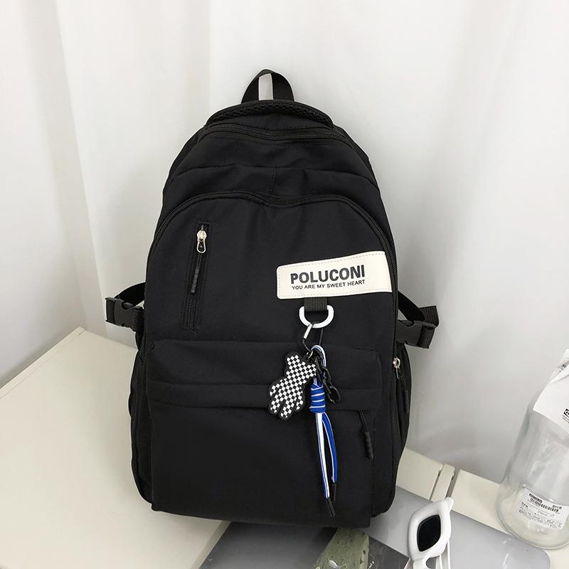 Schoolbag backpack, Korean style simple casual new model for middle and high school students, large capacity laptop backpack for men and women