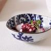 EAST table Japanese Mino-ware Ceramic Triangle Small Bowl - Arabesque Pattern