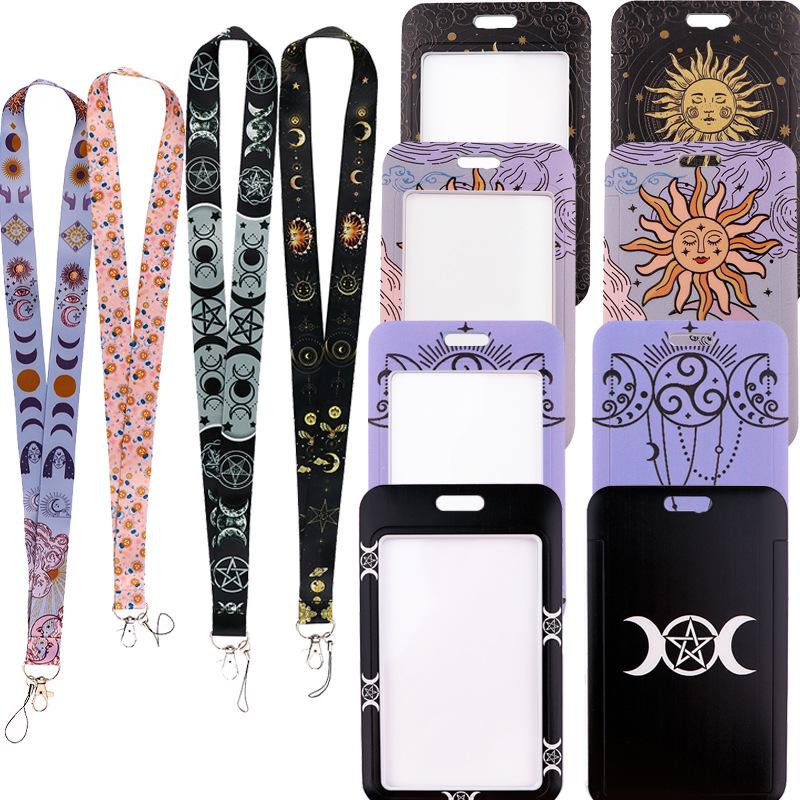 Moon Planet Cell Phone Lanyard: ID, Campus Meal, and Bus Card Holder