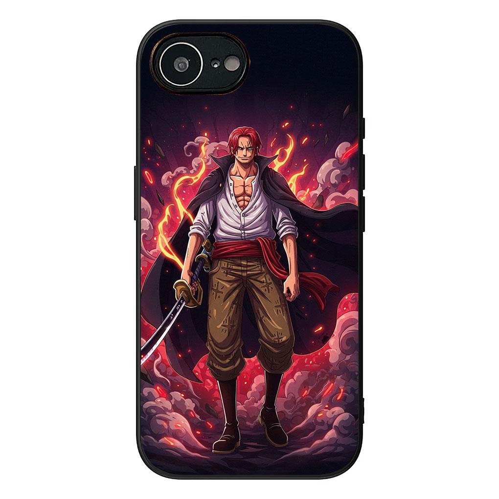 Phone Cover for Apple iPhone 13 12 Mini XS 11 Pro Max 7 8 Plus XR SE 2022 2020 SE3 Casing Case Shanks Red Hair One Luffy Pieces