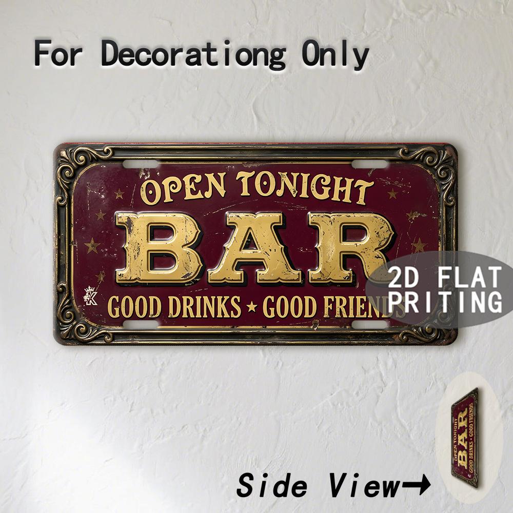 Tin Sign - Vintage Durable Metal Plaque Wall Decor, Home Office Bar Man Cave Bar Garage Birth Year License Plate Wall Art