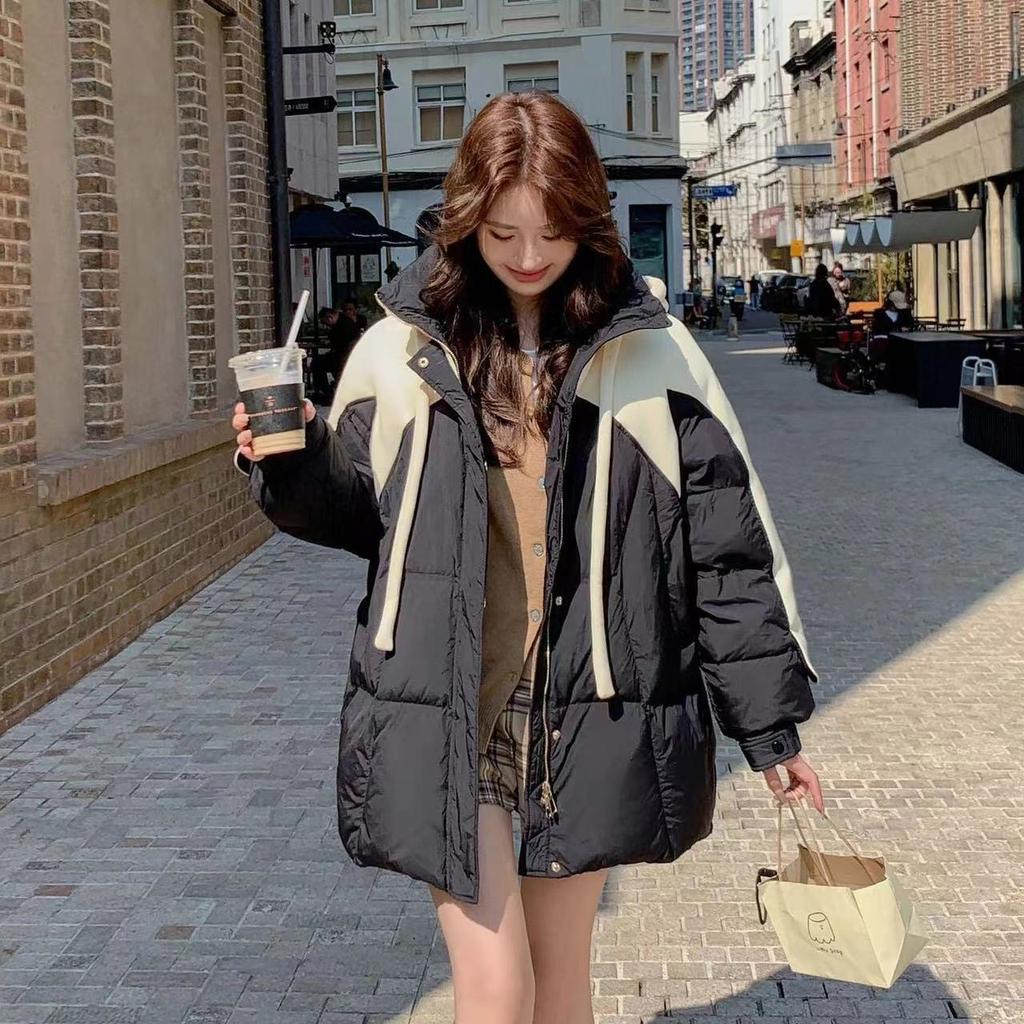 Fashion Winter Hooded Cotton Coat Women Korean Style Loose Thick Warm Long Jacket