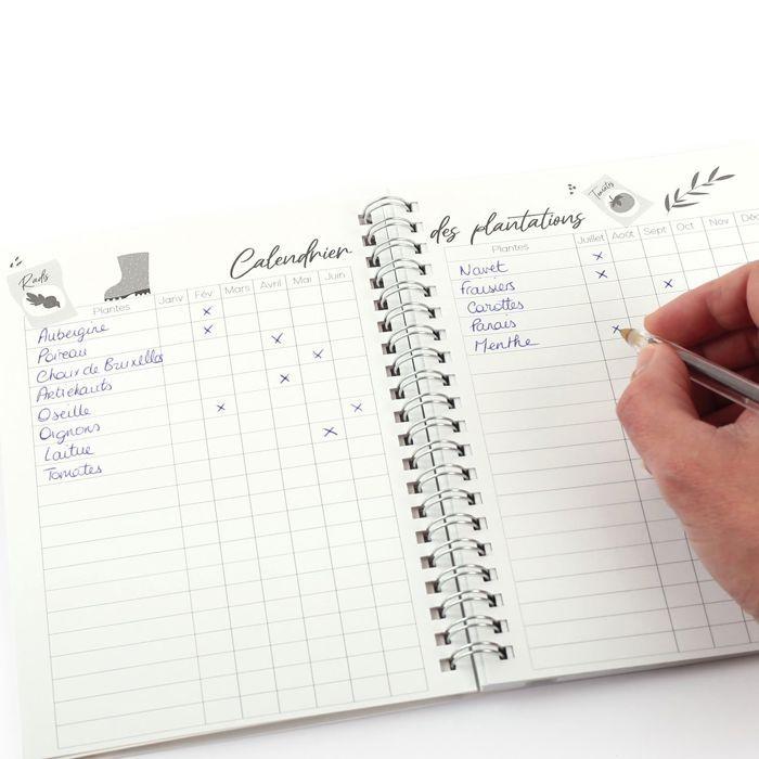 Carnet de jardinage - GRAINE CREATIVE - A5 - 80 pages - 94 stickers - Multicolore