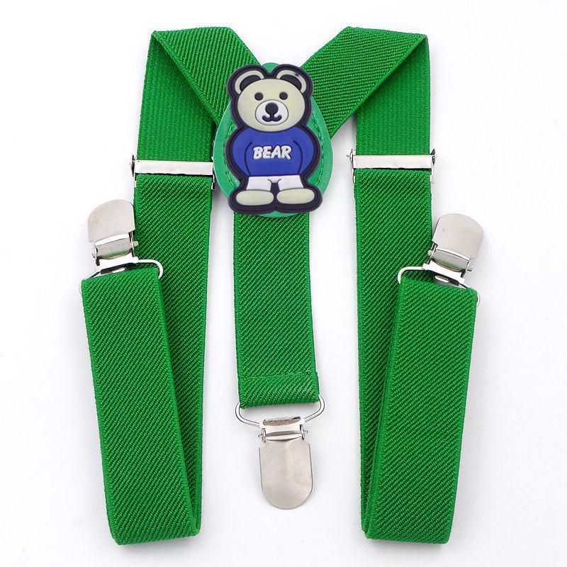 Beige Cartoon-Hosenträger in Y-Form mit 3 Clips für Jungen und Mädchen