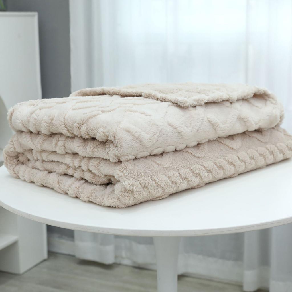 Herbst und Winter Neu Hochgramm Einlagig Doppelseitig Jacquard Tafu Fleece Shu Baumwollfleece Multifunktionale Decken