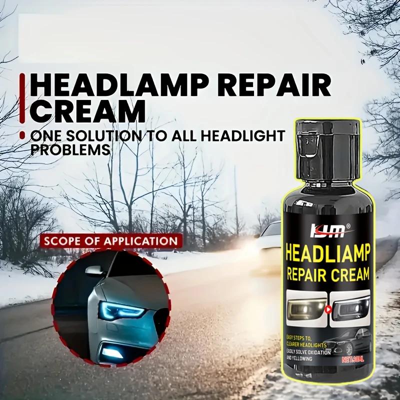 Car Headlight Refurbishment Kit, Headlight Polishing Paste, Professional Headlight Repair Paste, Solves the Problems of Headligh