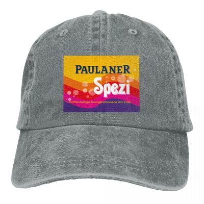 Baseballkepsar Paulaner Spezi Drink Accessoarer för unisex kvinnor Mode Distressed Denim Dad Hat