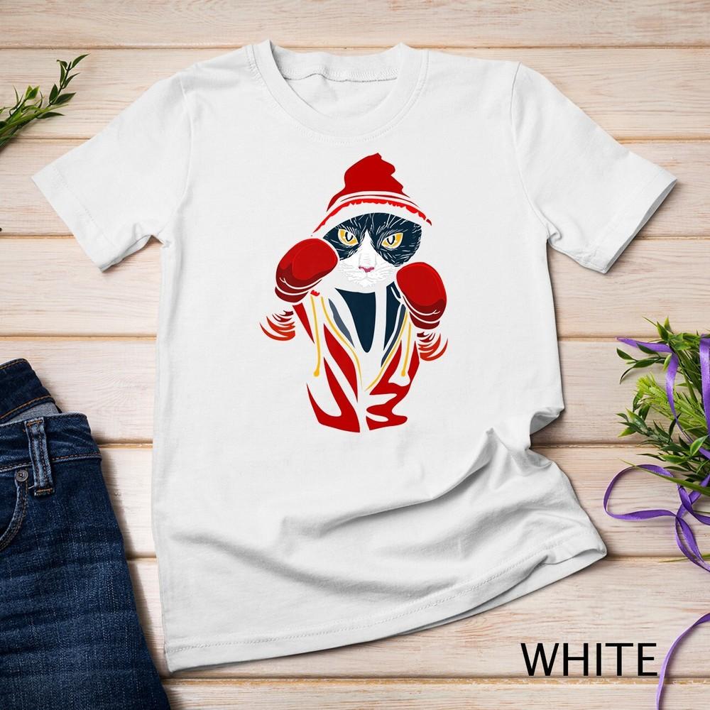 

Cat Boxing Shirt Creative Animal Lovers Cool Boxer Gift Unisex T-shirt S
