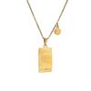 Vintage Geometric 12 Constellations Square Pendant Necklace Fashion Gold Color Metal Collar Charm Necklace Jewelry 2024 New