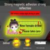 Magnetic Reflective Car Stickers for New Female Drivers