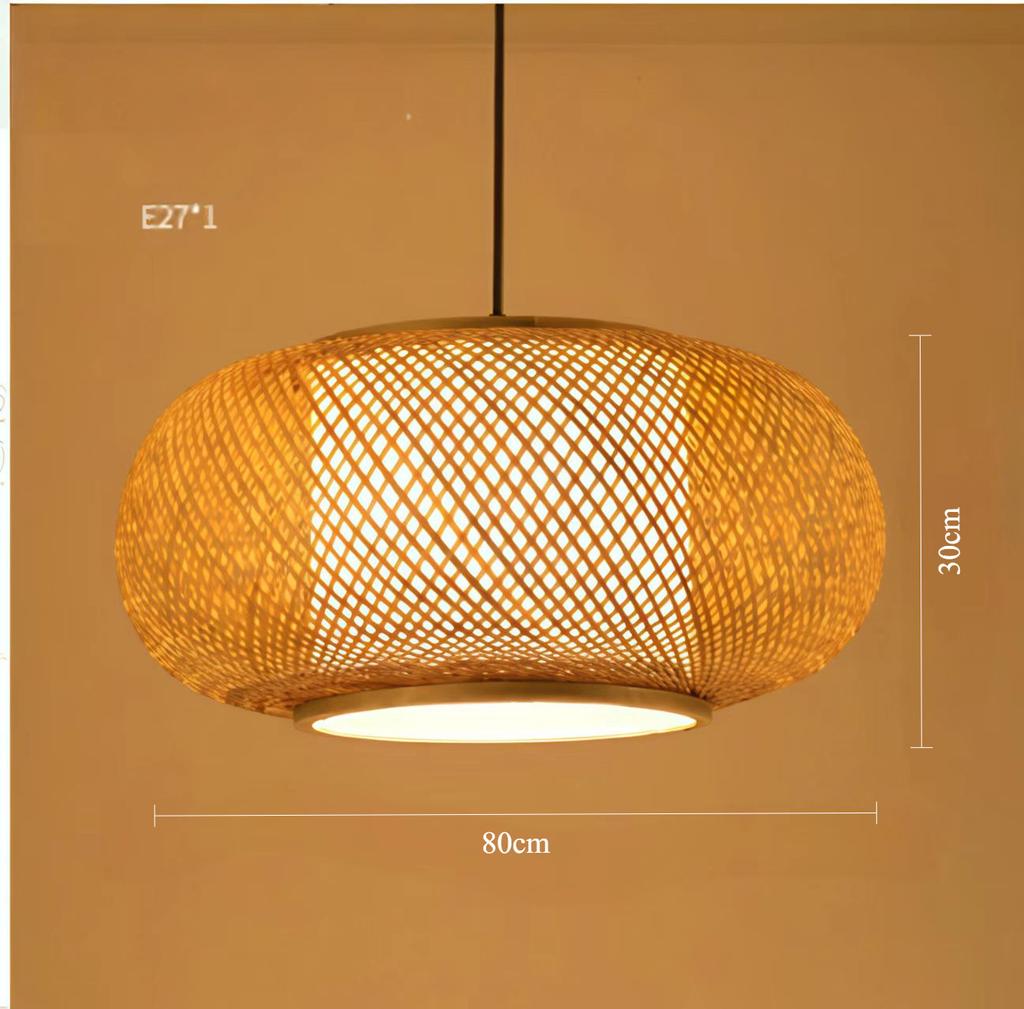 Rattan Pendant Natural Hand Woven Bamboo Lamp Decorative Lighting Fixture for Home Hotel Restaurant Lights