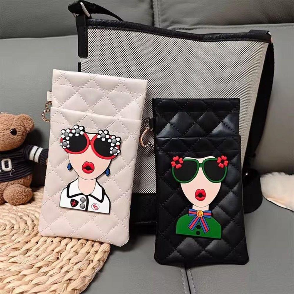 Portable Sunglasses Bag PU Leather Cosmetic Bag Gifts Double-layer Eyeglasses Pouch