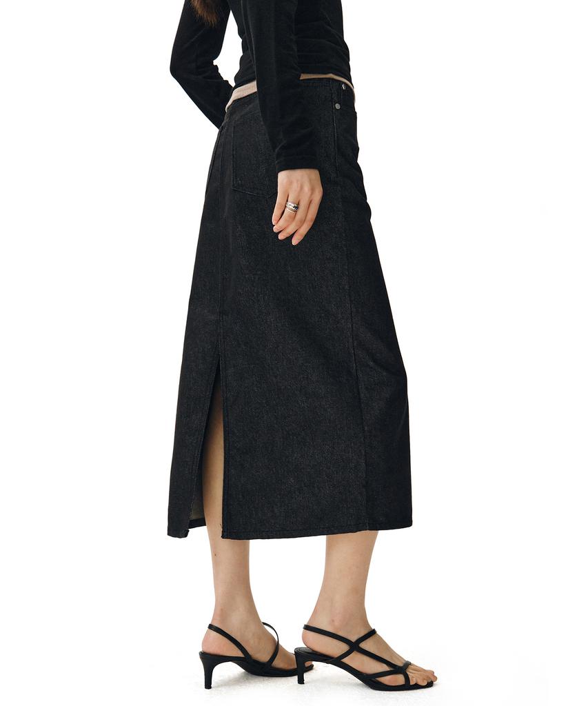 Deketeuumeon Signature Long Skirt Dcsk003Cpblack