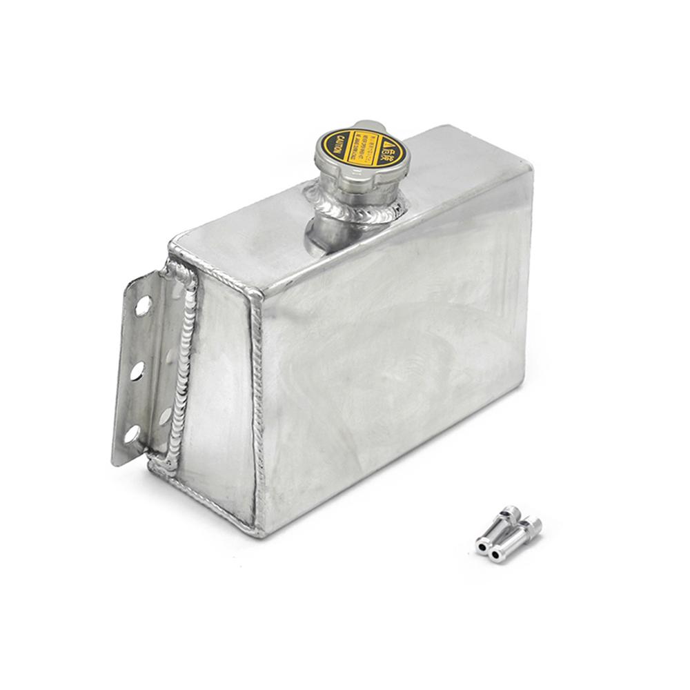 1L Aluminum Coolant Expansion Fill Tank Reservoir Oil Catch Can Fuel Surge Tank For Honda Civic 240SX WRX серебряный