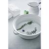Nodahoro Japanese-made Enamel Basin, 40cm, TA-40, White, Foot Care, 10 Liters (x 1)