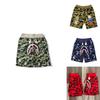 Ready Camouflage Shark Head Printed Cotton Shorts For Men Youth Fashion**