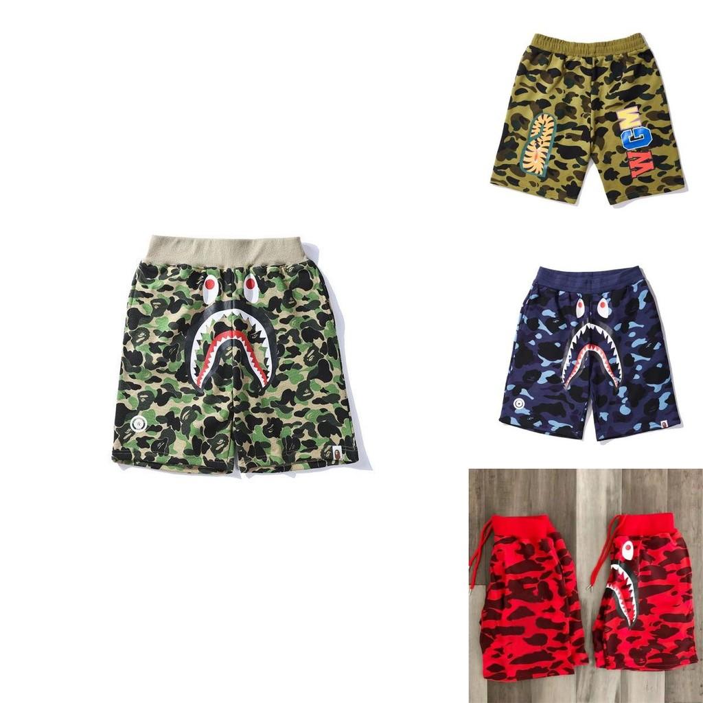 Ready Camouflage Shark Head Printed Cotton Shorts For Men Youth Fashion**