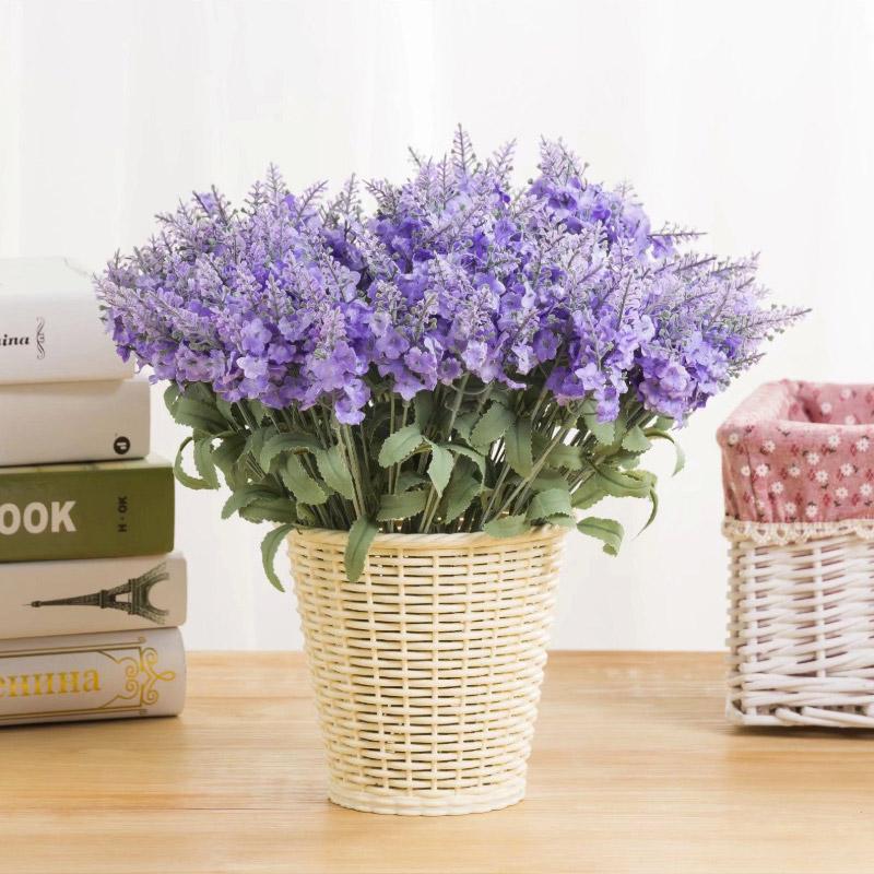 

10 головок искусственных цветов лаванды романтический свадебный букет для невесты уличный декор для сада растения шелковые искусственные цветы для домашнего стола