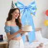 Large Satin Bow 78" x 48" Giant Bow Ribbon Tie for Christmas Birthday Party Wedding Bridal Bachelorette Graduation Room Backdrop Wall Decor