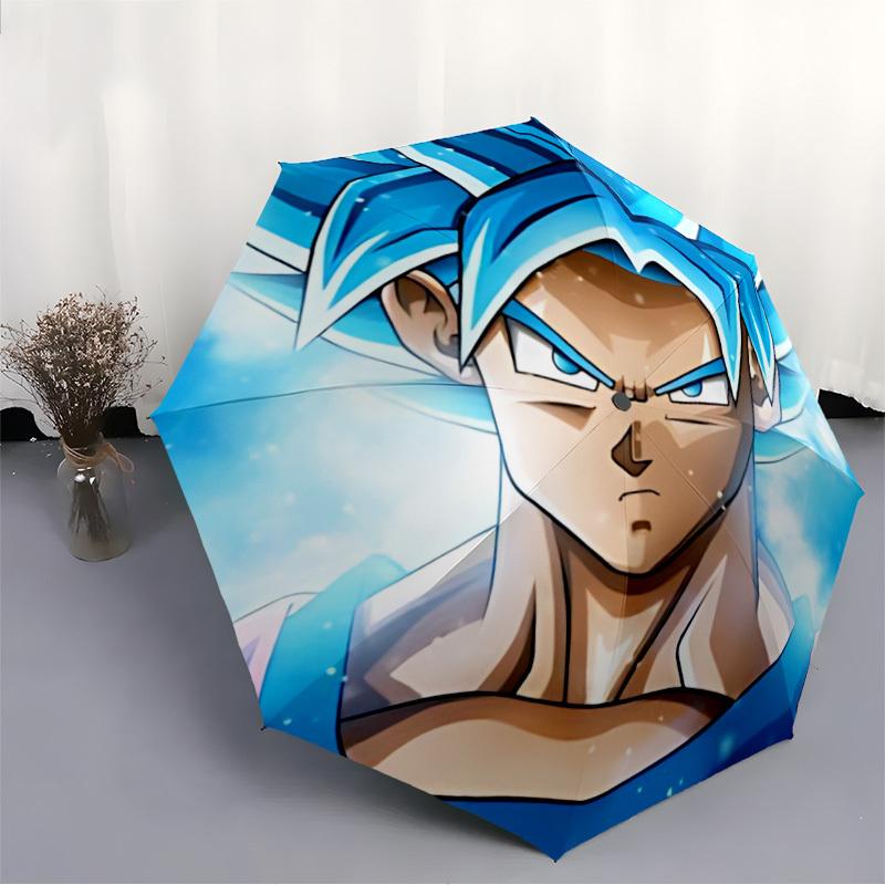 1pc Super Saiyan Automatic Umbrella 8-Bone Design Compact Gear for Outdoor Travel, Perfect Gift for Friends or Family y280828195