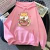 Cute Cartoon Dog Ramen Printed Pullover Fashion Women Hoodies Long Sleeve Hooded Woman Sweatshirt Clothing