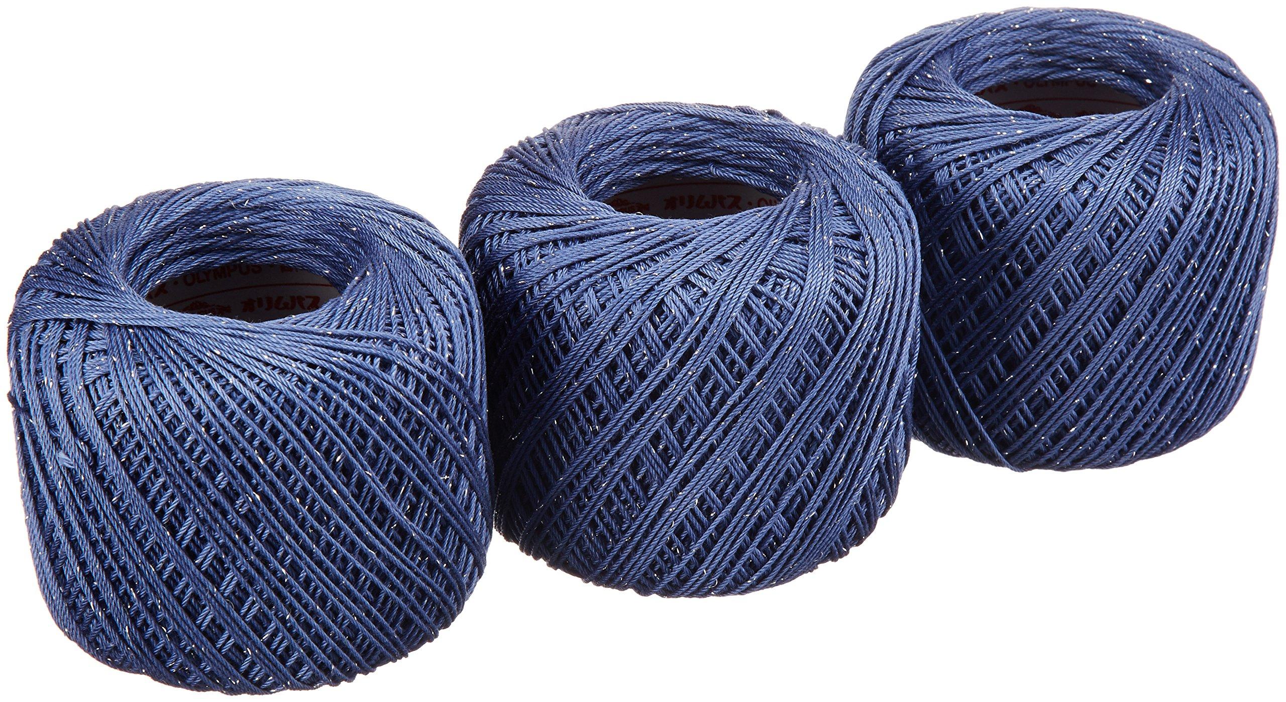 

Olympus Emmy Grande Bijou Кружевной набор из 3 ниток, Тонкий, Col. L333, Синий, 25 г, Прибл.. 110 м,