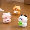Collection Of 4 Funny Cartoon Animal Figurines With Emotional Signs For Enhancing Kids Room And Office Desktop Decors