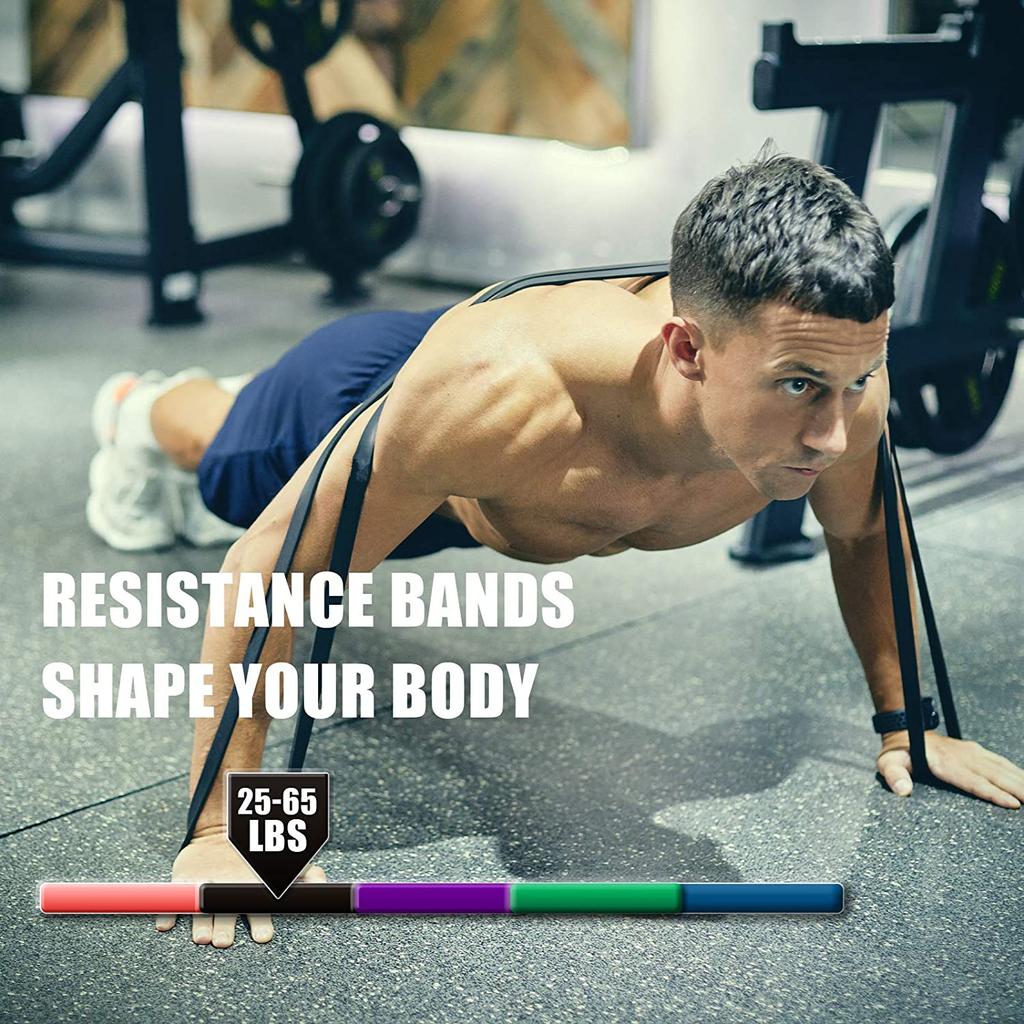 208 cm naturgummi motstandsbåndsett Elastiske yoga-/fitnessbånd Styrke Pilates Treningsutstyr Trening Expander Unisex