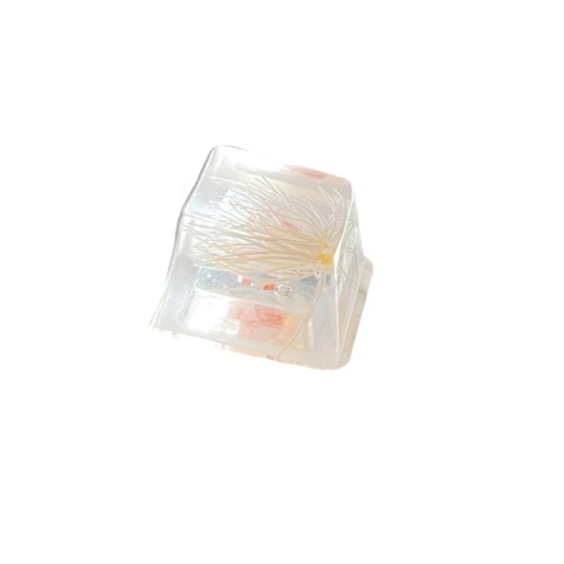 Resin Keycap Feature Pine Blossom Flower for Mechanical Keyboard Keycap Replacement Elegent ESC Keycap