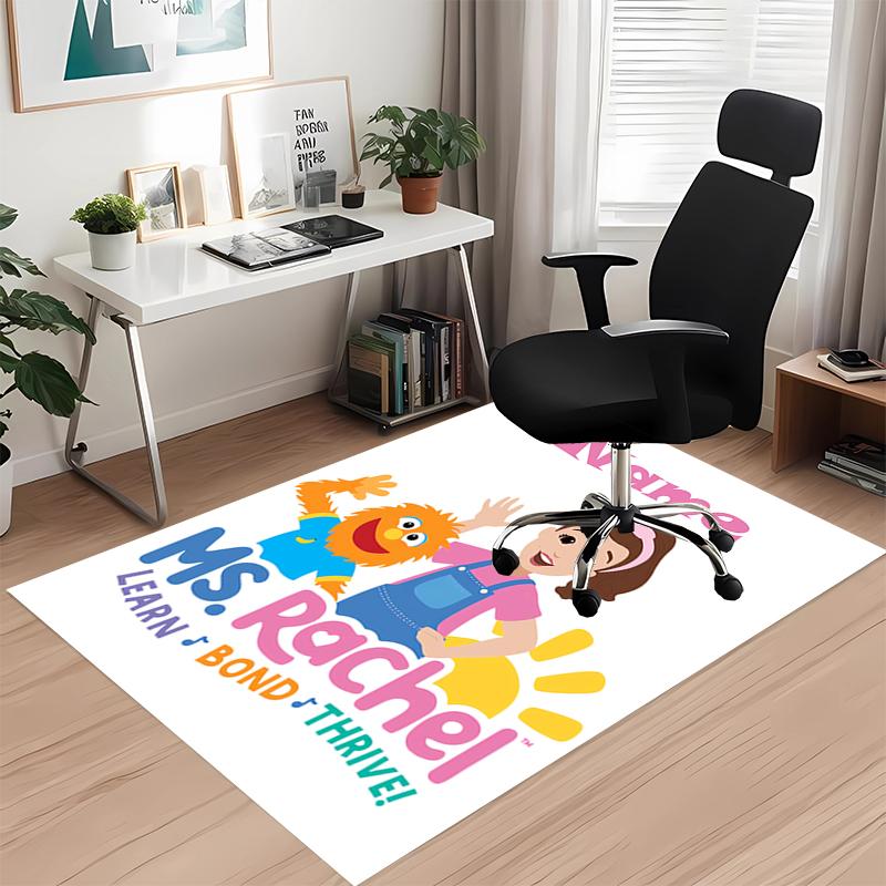 Custom Name Ms. Rachel Printed Carpet, for Office Chair Living Room Bedroom Kitchen Room Decor Gifts.