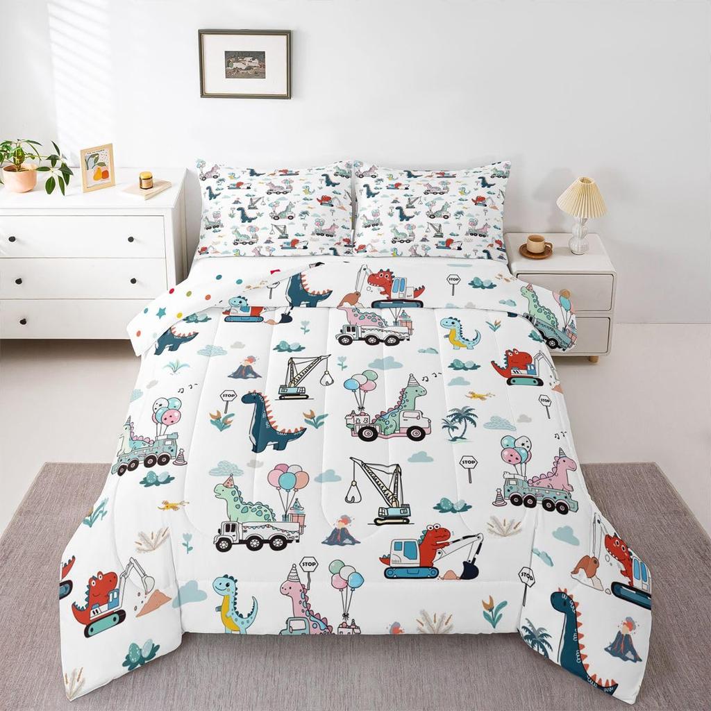 Feelyou Boys Race Car Twin Size Bedding Set Kids Racing Car Comforter Extreme Sports Comforter Set for Teens Cool Car Comforter Car Room Dec