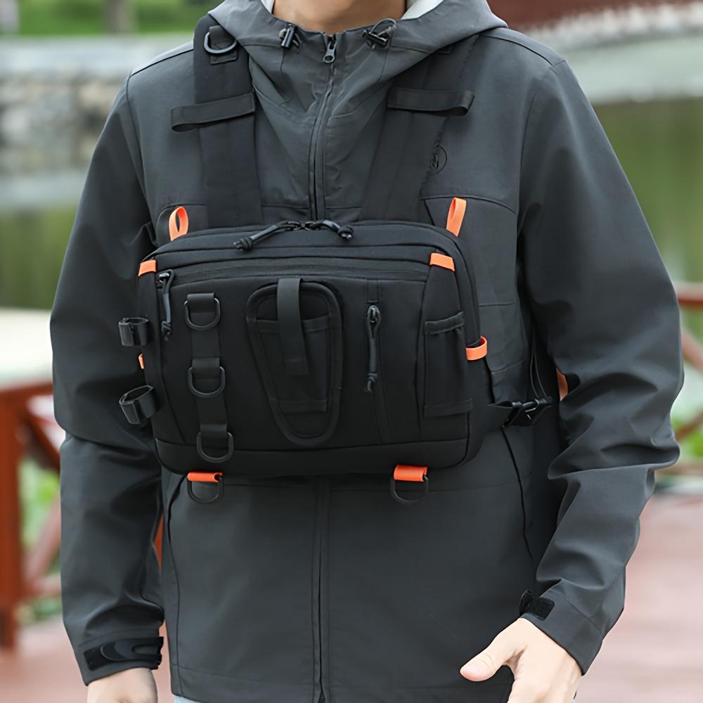Multifunctional Outdoor Storage Bag with Multiple Pockets Portable Adjustable Chest Bag Fishing Gear Organizer Travel Essentials