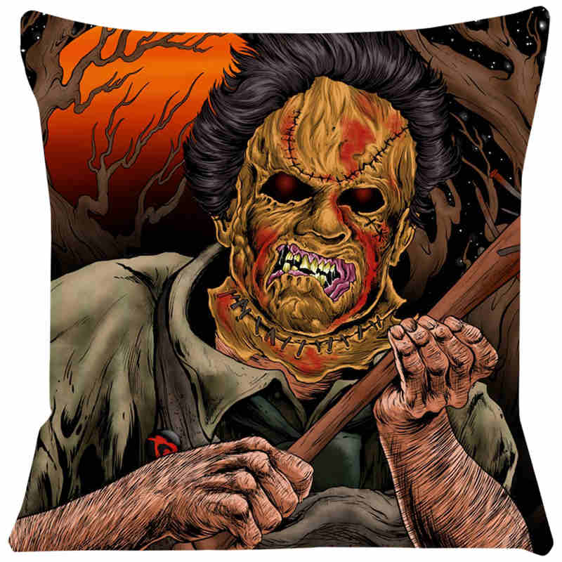 Super Soft Cushion Cover Horror Movie 45X45 Pillow for chairs Home Decorative cushions for sofa Throw Pillow Cover SJ217