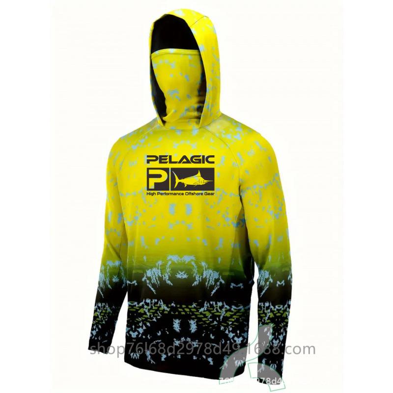 Pelagic Quick-Dry UPF50+ Fishing Hoodie with Ice Silk Face Towel